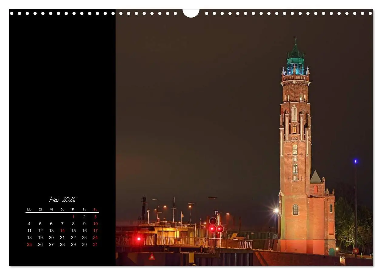 Bild: 9783516225525 | Bremerhaven Nights (Wandkalender 2026 DIN A3 quer), CALVENDO...