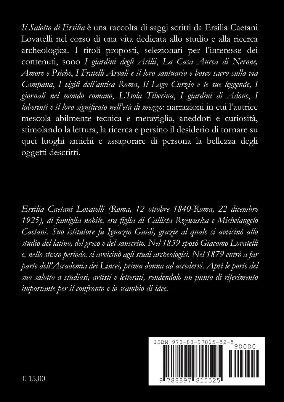 Rückseite: 9788897815525 | Il Salotto di Ersilia | Ersilia Caetani Lovatelli | Taschenbuch | 2016