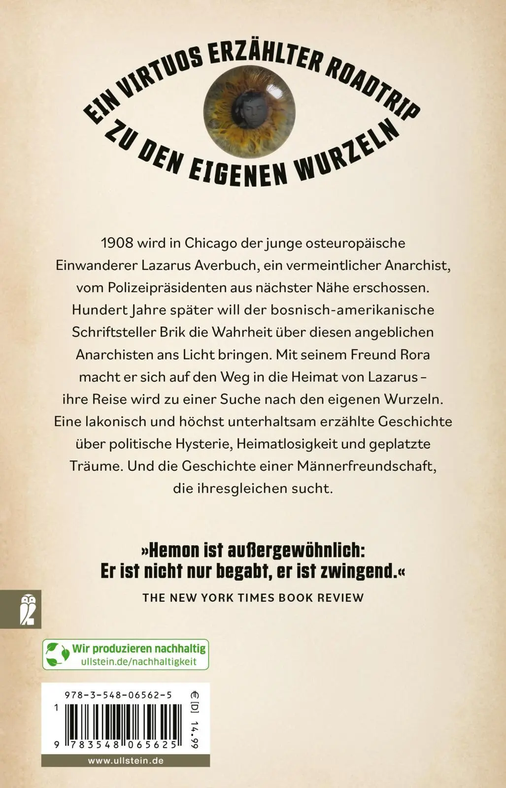 Rückseite: 9783548065625 | Das Lazarus-Projekt | Aleksandar Hemon | Taschenbuch | 352 S. | 2024