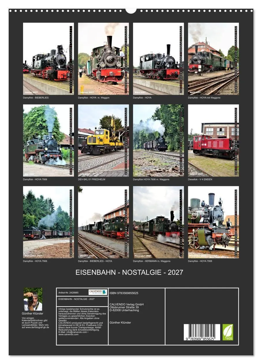 Bild: 9783569855625 | EISENBAHN - NOSTALGIE - 2027 (hochwertiger Premium Wandkalender...