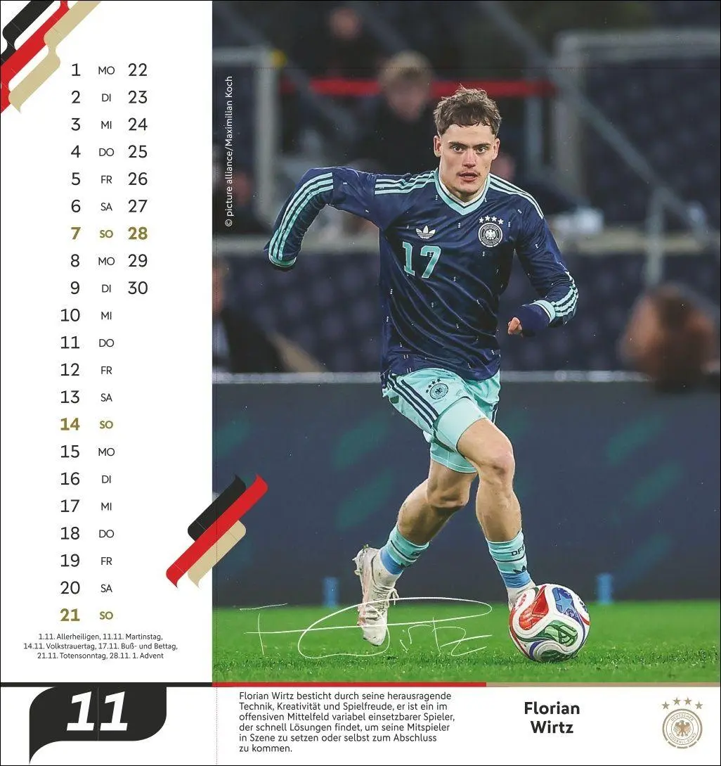 Bild: 9783756415625 | DFB Männer Postkartenkalender 2027 | Kalender | 13 S. | Deutsch | 2027