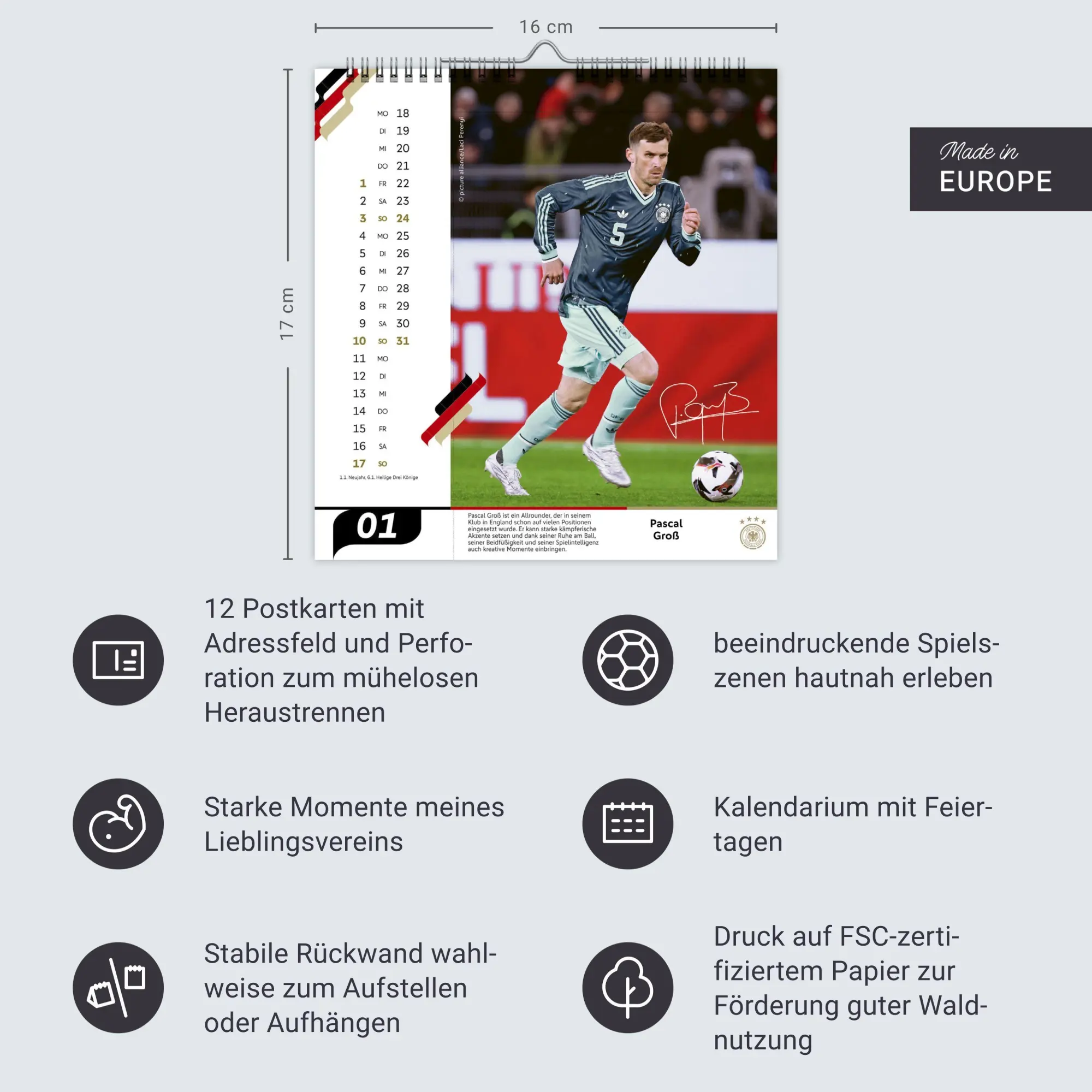 Bild: 9783756415625 | DFB Männer Postkartenkalender 2027 | Kalender | 13 S. | Deutsch | 2027