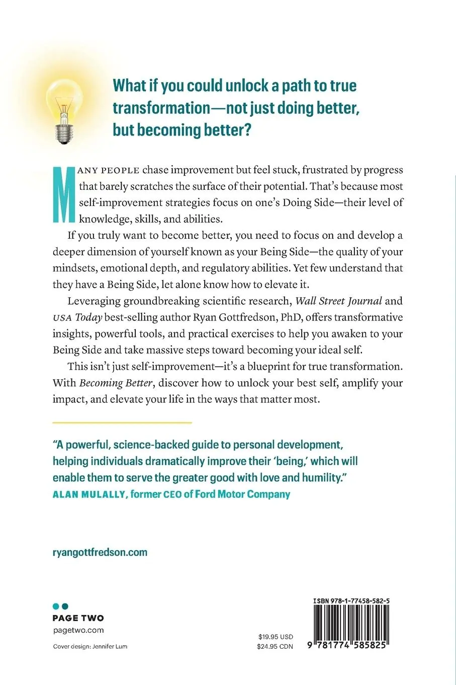 Rückseite: 9781774585825 | Becoming Better | Ryan Gottfredson | Taschenbuch | Englisch | 2025