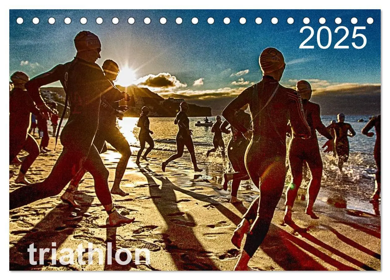 Cover: 9783435495825 | TRIATHLON 2025 (Tischkalender 2025 DIN A5 quer), CALVENDO...