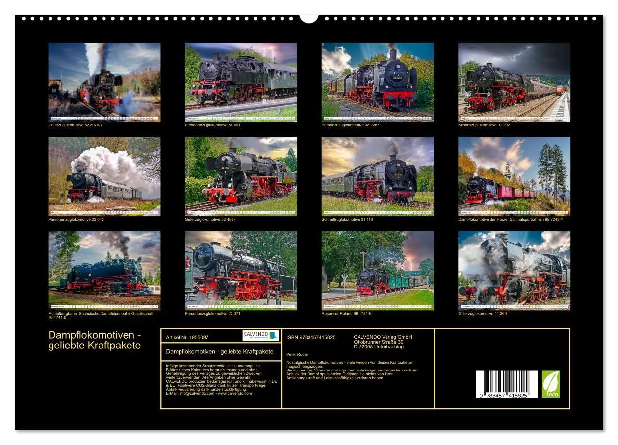 Bild: 9783457415825 | Dampflokomotiven - geliebte Kraftpakete (hochwertiger Premium...