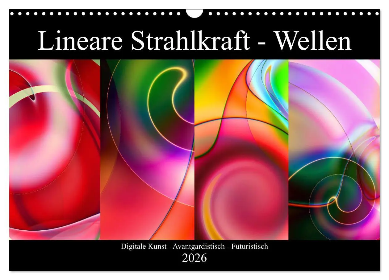 Cover: 9783457895825 | Lineare Strahlkraft - Wellen, Digitale Kunst (Wandkalender 2026 DIN...