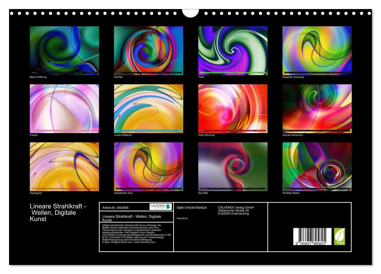 Bild: 9783457895825 | Lineare Strahlkraft - Wellen, Digitale Kunst (Wandkalender 2026 DIN...