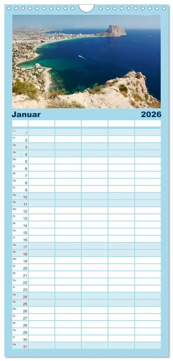 Bild: 9783516505825 | Familienplaner 2026 - Costa Blanca. Schroffe Felsen und...
