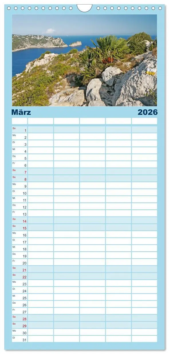 Bild: 9783516505825 | Familienplaner 2026 - Costa Blanca. Schroffe Felsen und...