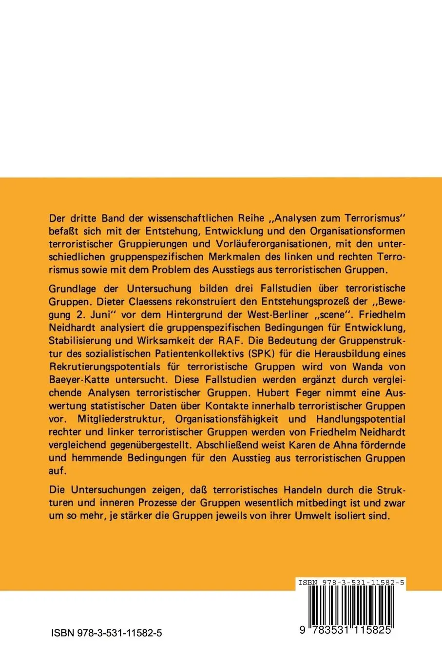 Rückseite: 9783531115825 | Gruppenprozesse | Wanda von Baeyer-Katte (u. a.) | Taschenbuch | 1982