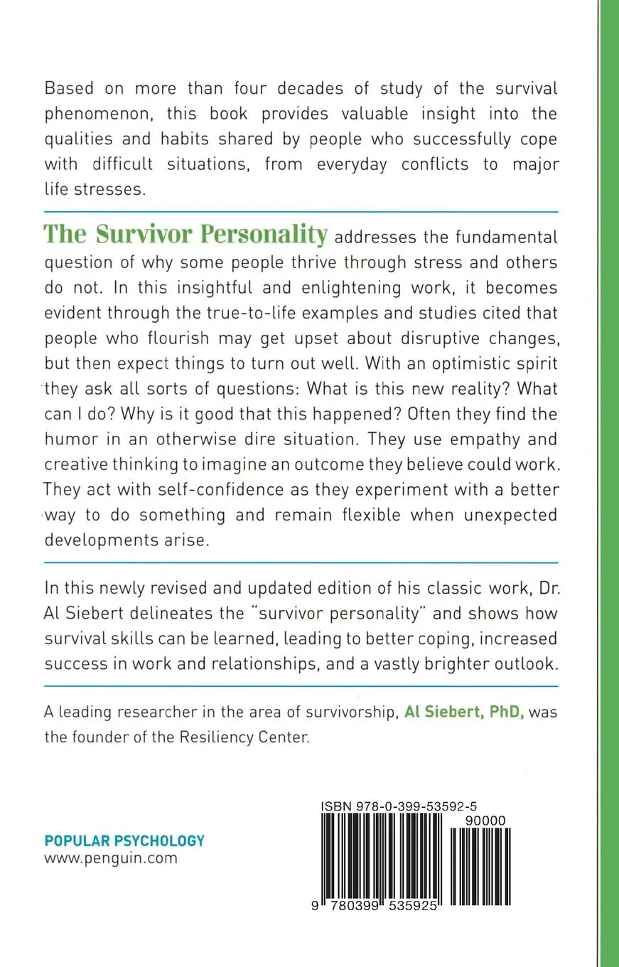 Rückseite: 9780399535925 | Survivor Personality | Al Siebert | Taschenbuch | Englisch | 2010