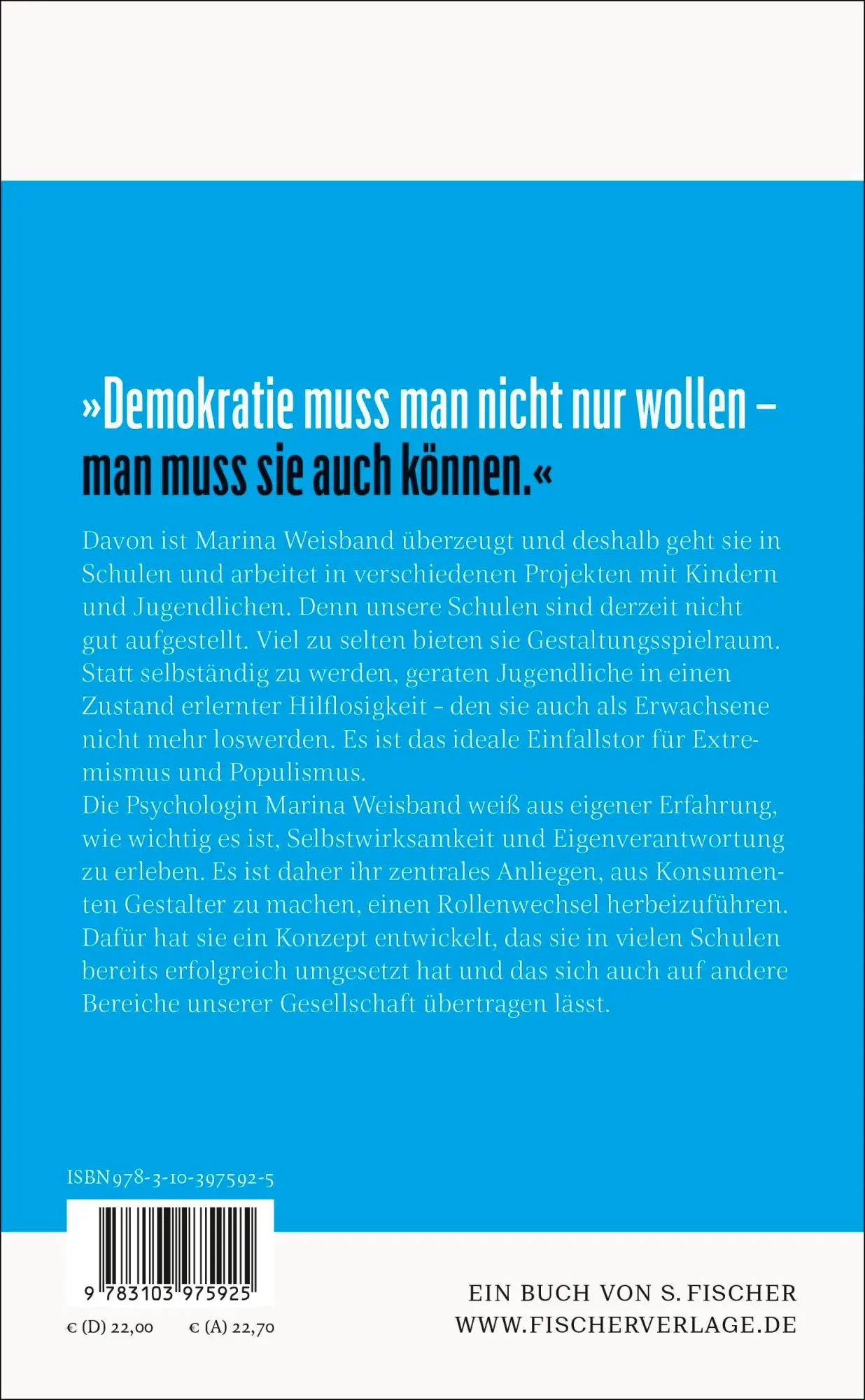 Rückseite: 9783103975925 | Die neue Schule der Demokratie | Wilder denken, wirksam handeln | Buch