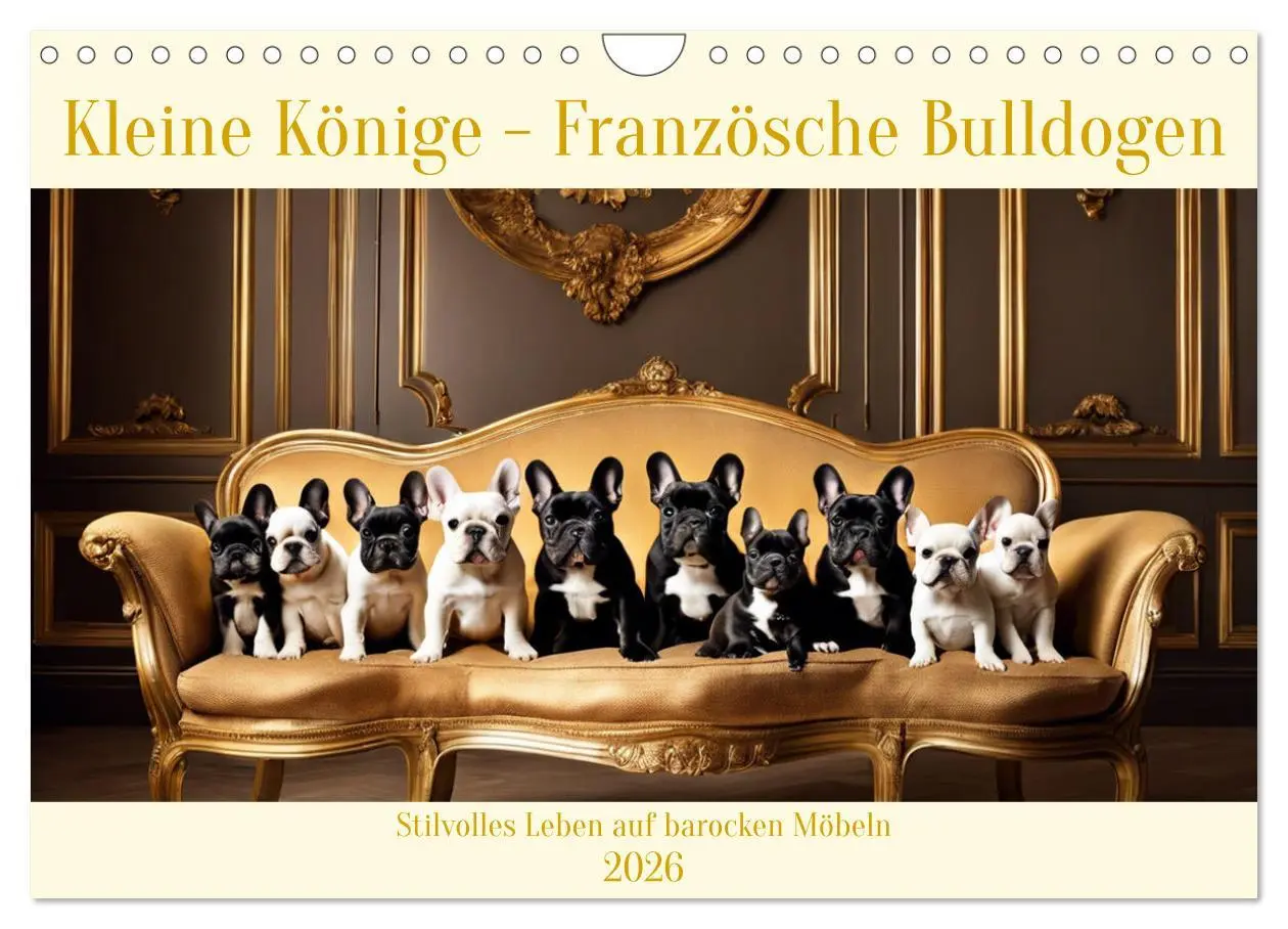 Cover: 9783457335925 | Kleine Könige - Französische Bulldoggen (Wandkalender 2026 DIN A4...