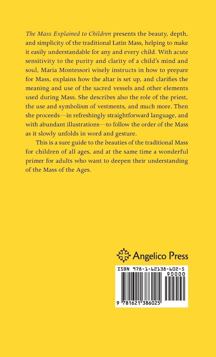 Rückseite: 9781621386025 | The Mass Explained to Children | Maria Montessori | Buch | Englisch