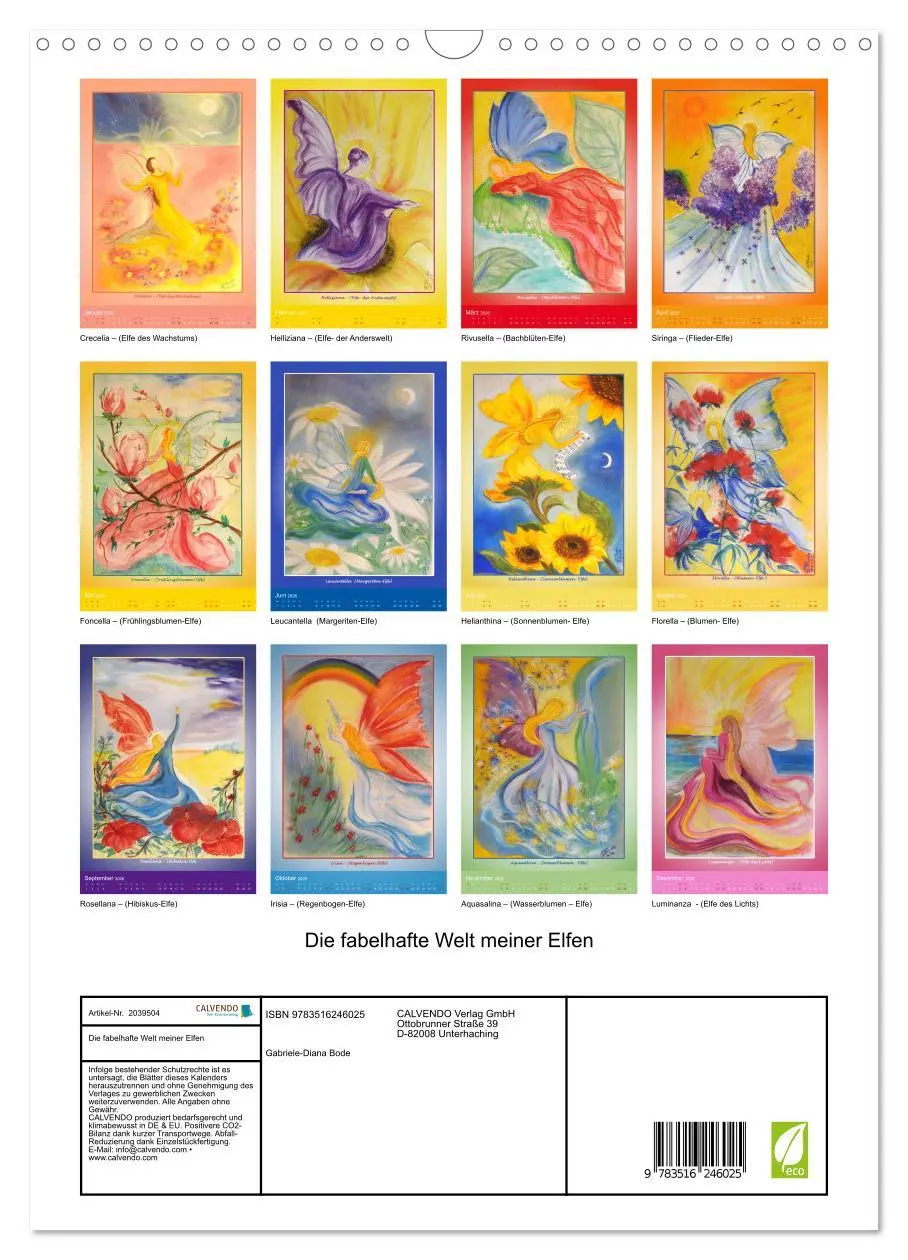 Bild: 9783516246025 | Die fabelhafte Welt meiner Elfen (Wandkalender 2026 DIN A3 hoch),...
