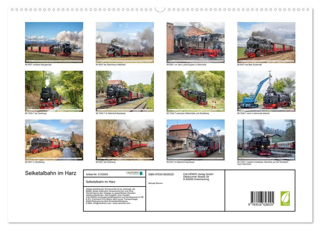 Bild: 9783516626025 | Selketalbahn im Harz (hochwertiger Premium Wandkalender 2026 DIN A2...
