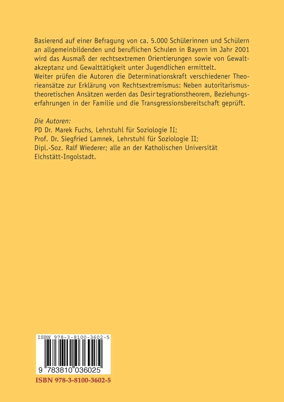 Rückseite: 9783810036025 | Querschläger | Jugendliche zwischen rechter Ideologie und Gewalt | vii