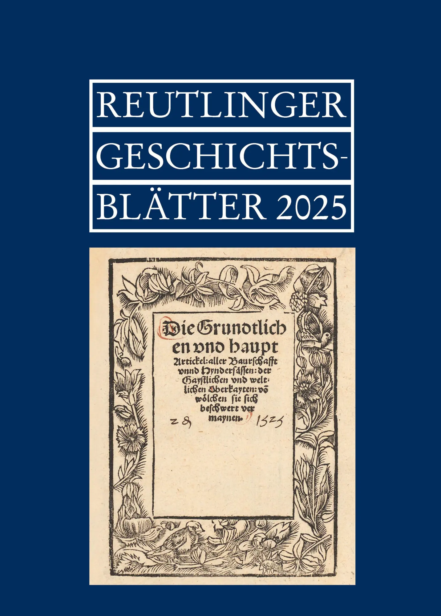 Cover: 9783955056025 | Reutlinger Geschichtsblätter | Jahrgang 2025, Neue Folge Nr. 64 | Buch