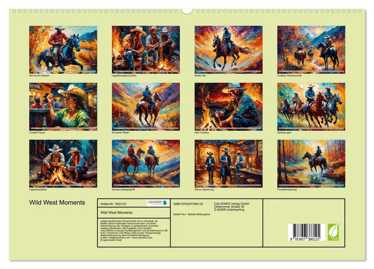 Bild: 9783457386125 | Wild West Moments (hochwertiger Premium Wandkalender 2026 DIN A2...
