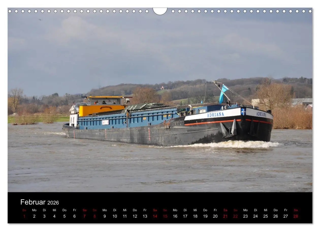 Bild: 9783457906125 | Schiffe auf der Oberweser (Wandkalender 2026 DIN A3 quer), CALVENDO...