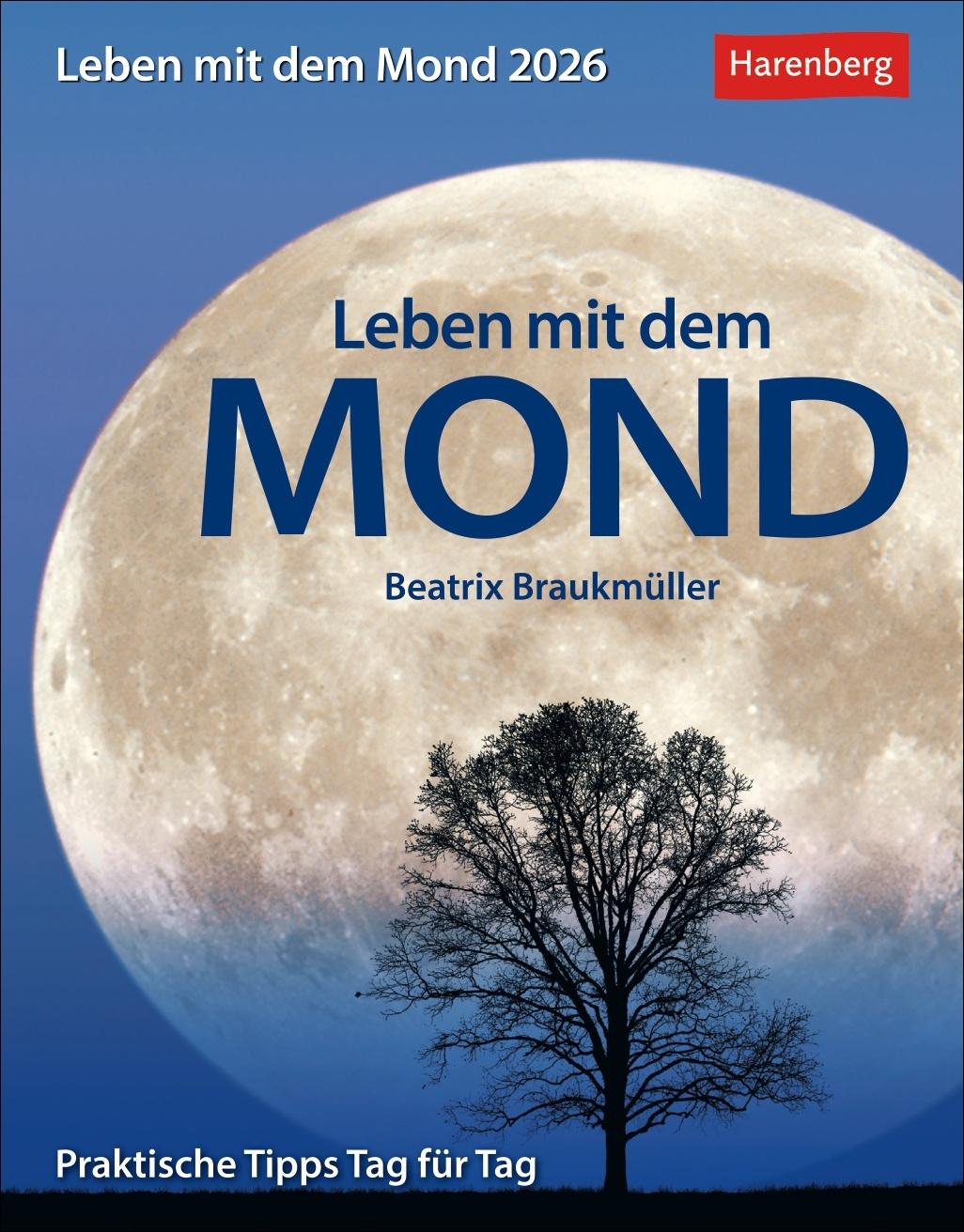Cover: 9783840036125 | Leben mit dem Mond Tagesabreißkalender 2026 - Praktische Tipps Tag...