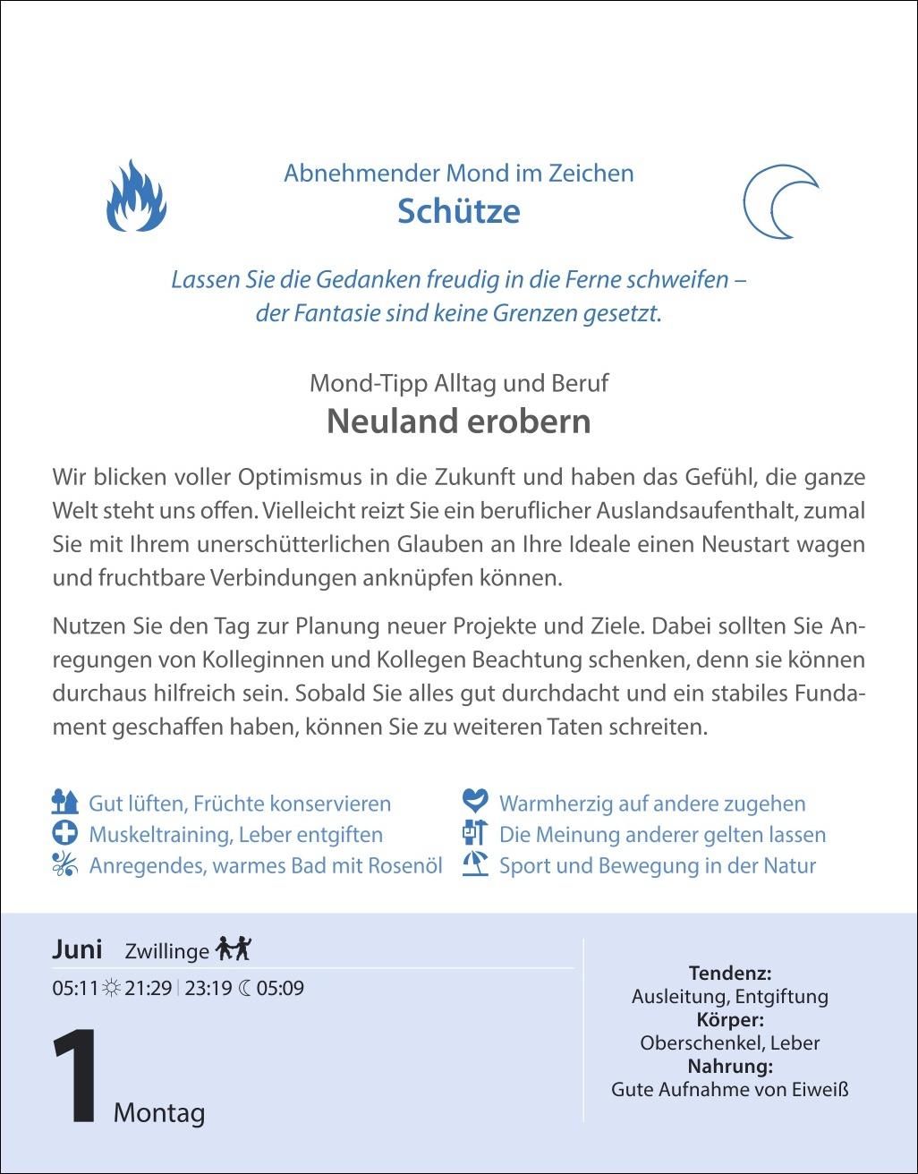 Bild: 9783840036125 | Leben mit dem Mond Tagesabreißkalender 2026 - Praktische Tipps Tag...