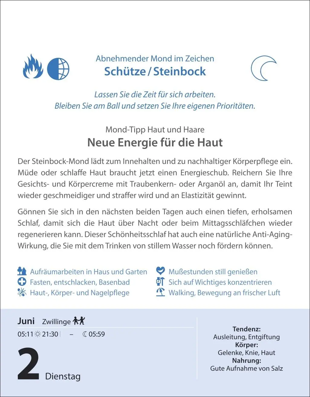 Bild: 9783840036125 | Leben mit dem Mond Tagesabreißkalender 2026 - Praktische Tipps Tag...