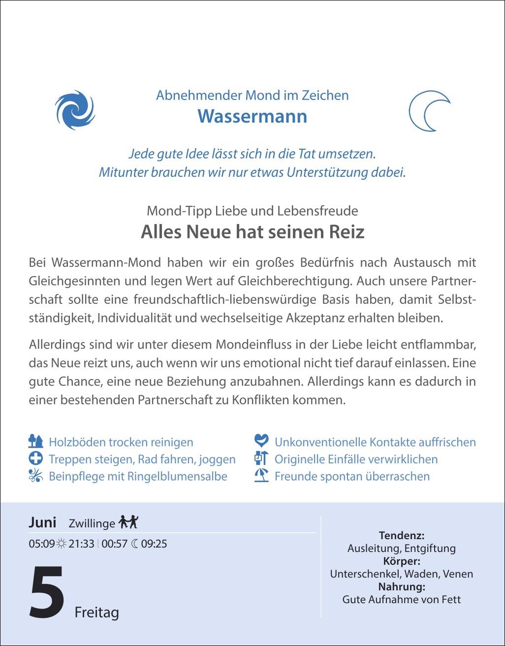 Bild: 9783840036125 | Leben mit dem Mond Tagesabreißkalender 2026 - Praktische Tipps Tag...