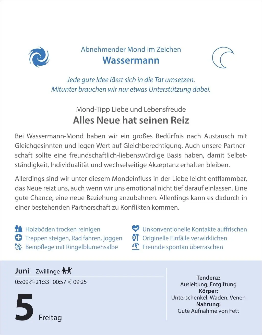 Bild: 9783840036125 | Leben mit dem Mond Tagesabreißkalender 2026 - Praktische Tipps Tag...