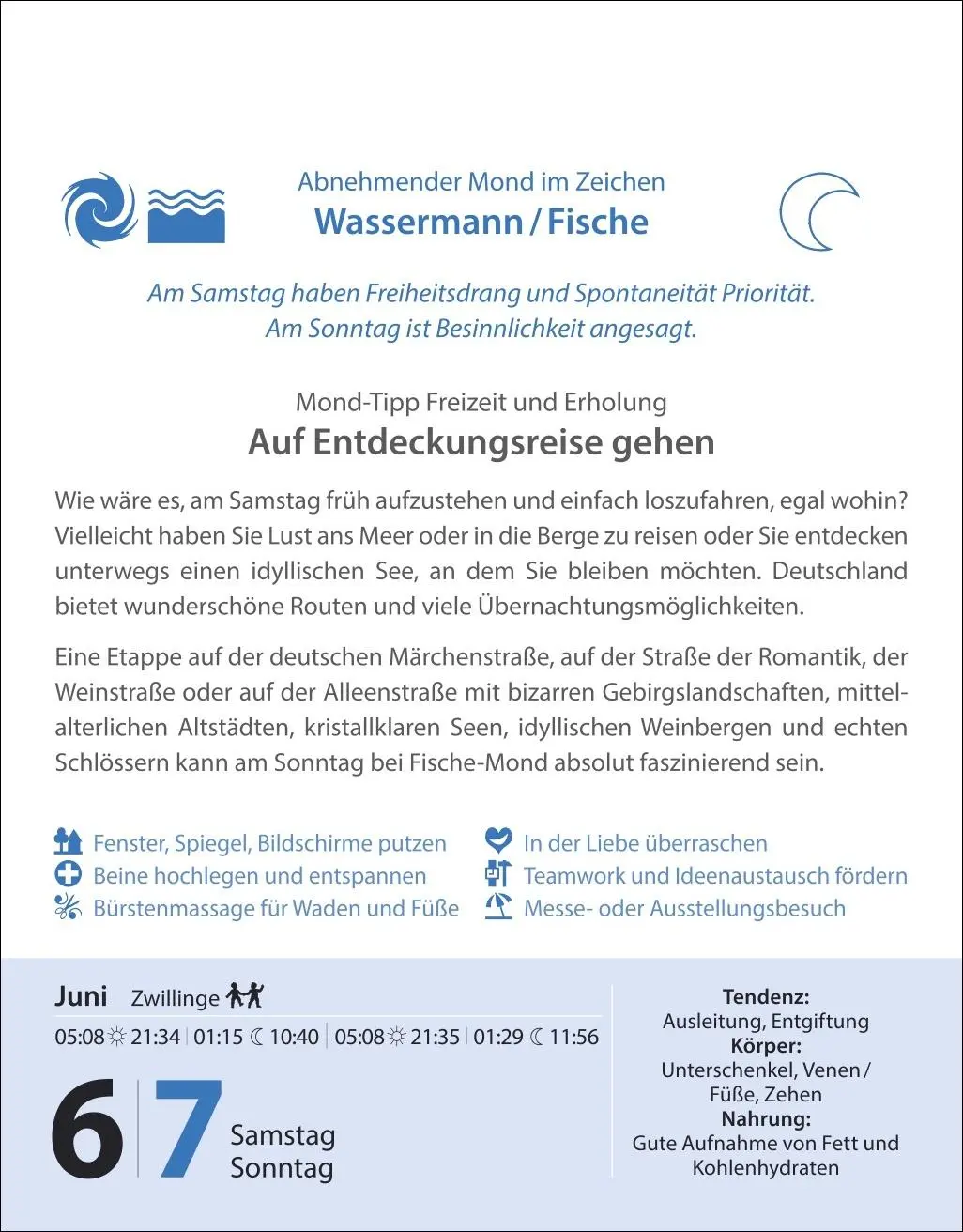 Bild: 9783840036125 | Leben mit dem Mond Tagesabreißkalender 2026 - Praktische Tipps Tag...