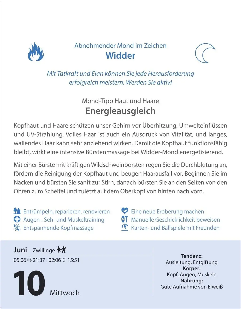 Bild: 9783840036125 | Leben mit dem Mond Tagesabreißkalender 2026 - Praktische Tipps Tag...