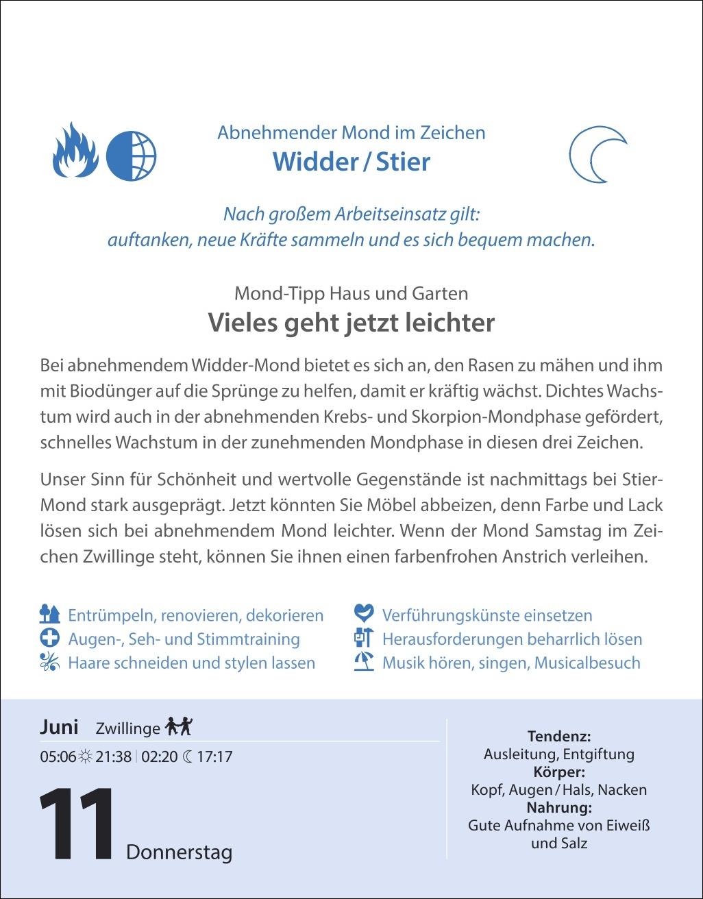 Bild: 9783840036125 | Leben mit dem Mond Tagesabreißkalender 2026 - Praktische Tipps Tag...
