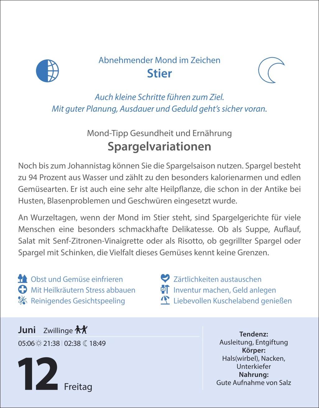 Bild: 9783840036125 | Leben mit dem Mond Tagesabreißkalender 2026 - Praktische Tipps Tag...