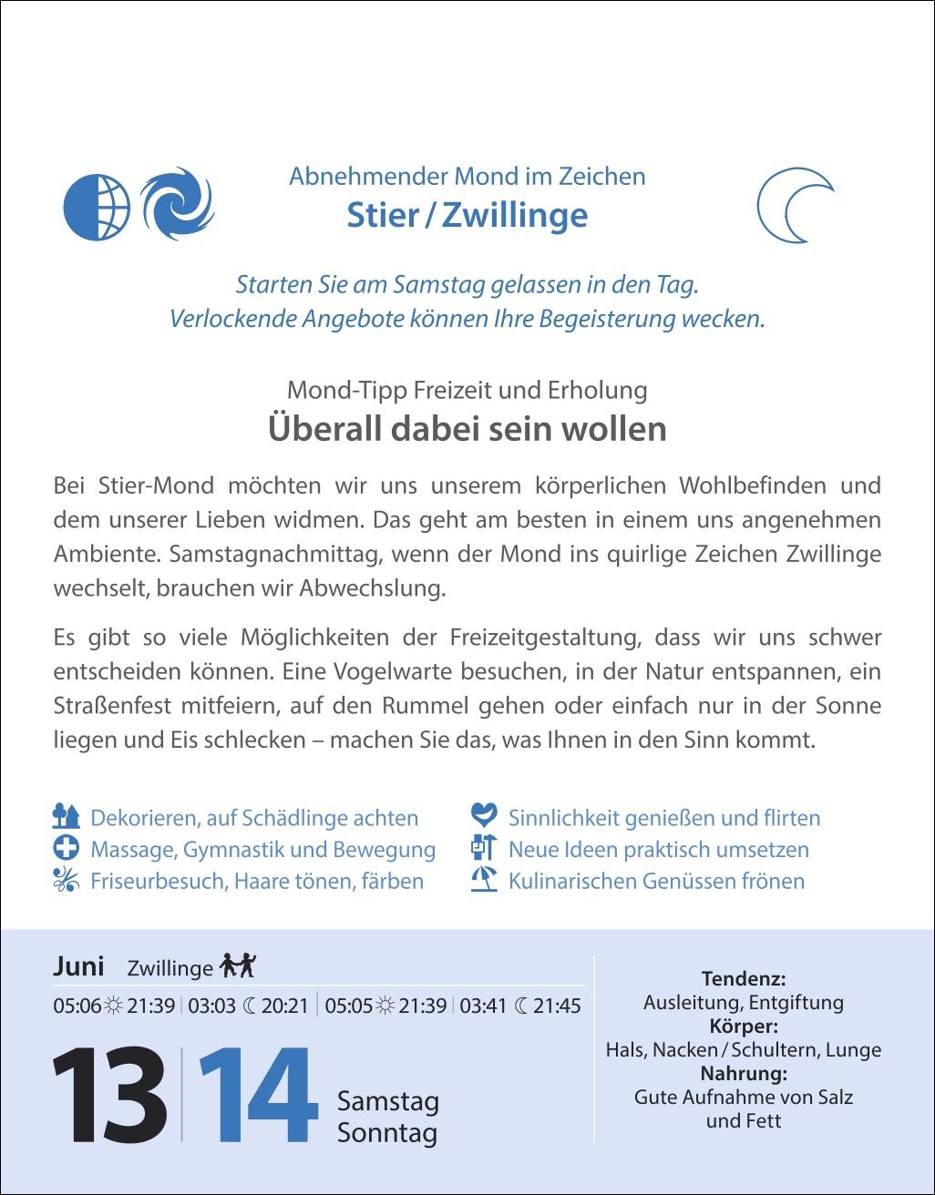 Bild: 9783840036125 | Leben mit dem Mond Tagesabreißkalender 2026 - Praktische Tipps Tag...