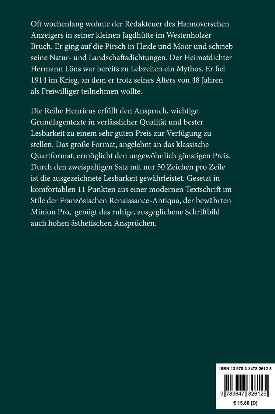 Rückseite: 9783847826125 | Der Wehrwolf | Eine Bauernchronik aus dem Dreißigjährigen Krieg | Löns