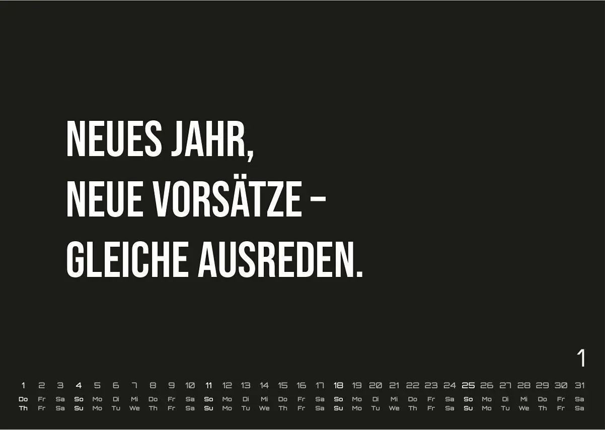 Bild: 9783986736125 | DEMOTIVATION 2026 - dein demotivierender Begleiter - Kalender DIN A3