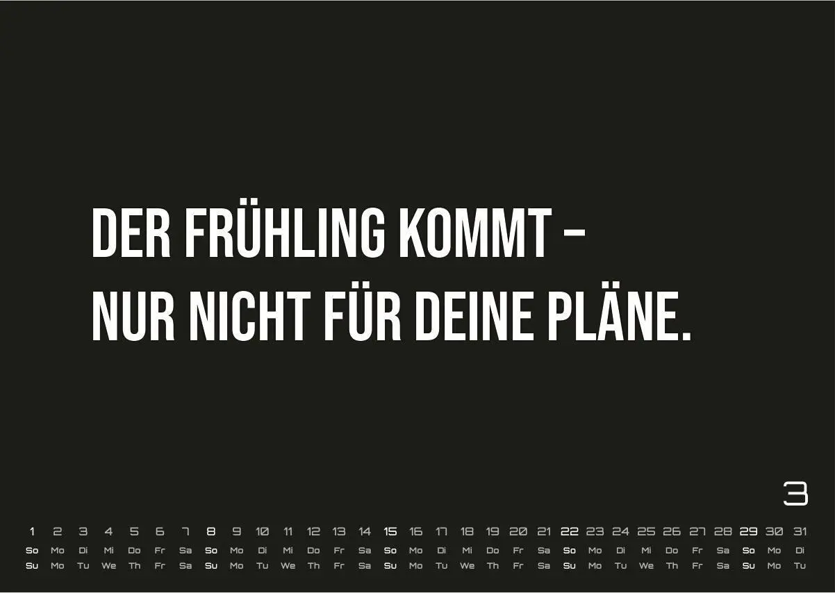 Bild: 9783986736125 | DEMOTIVATION 2026 - dein demotivierender Begleiter - Kalender DIN A3