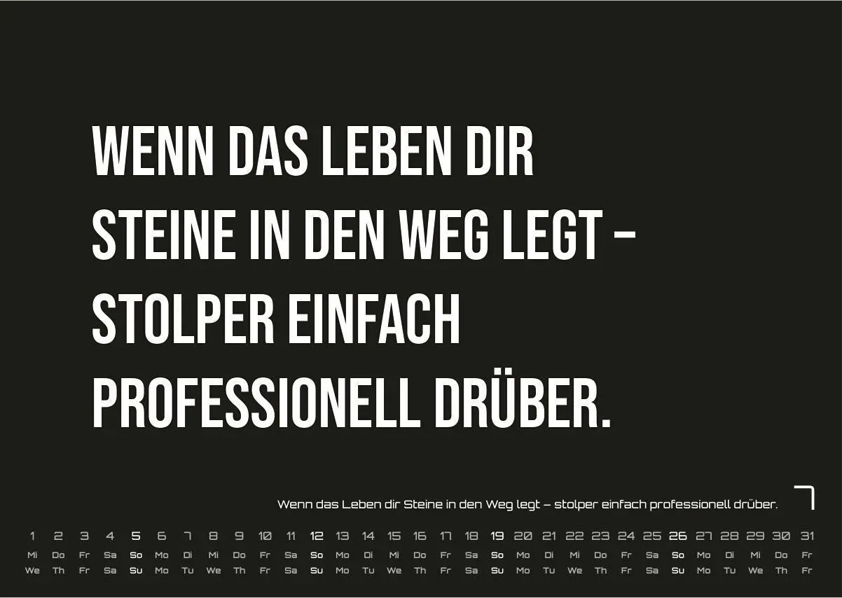 Bild: 9783986736125 | DEMOTIVATION 2026 - dein demotivierender Begleiter - Kalender DIN A3