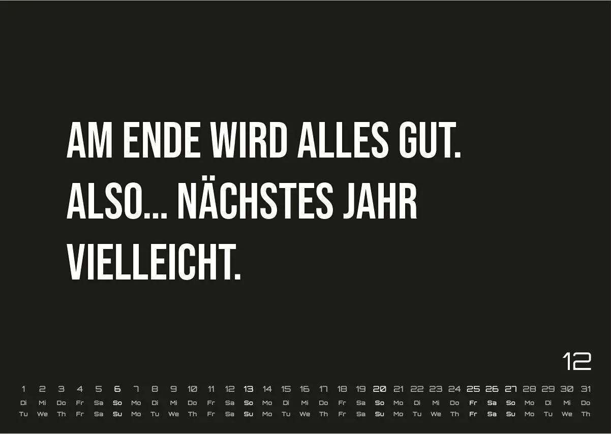Bild: 9783986736125 | DEMOTIVATION 2026 - dein demotivierender Begleiter - Kalender DIN A3