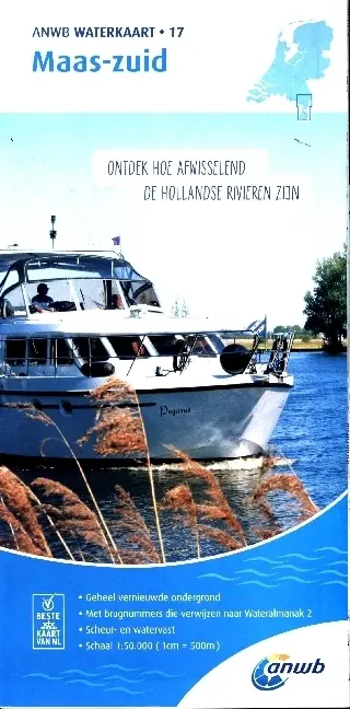 Cover: 9789018046125 | Maas-Zuid 1:50 000 Waterkaart | Waterkaarten | (Land-)Karte | 2020