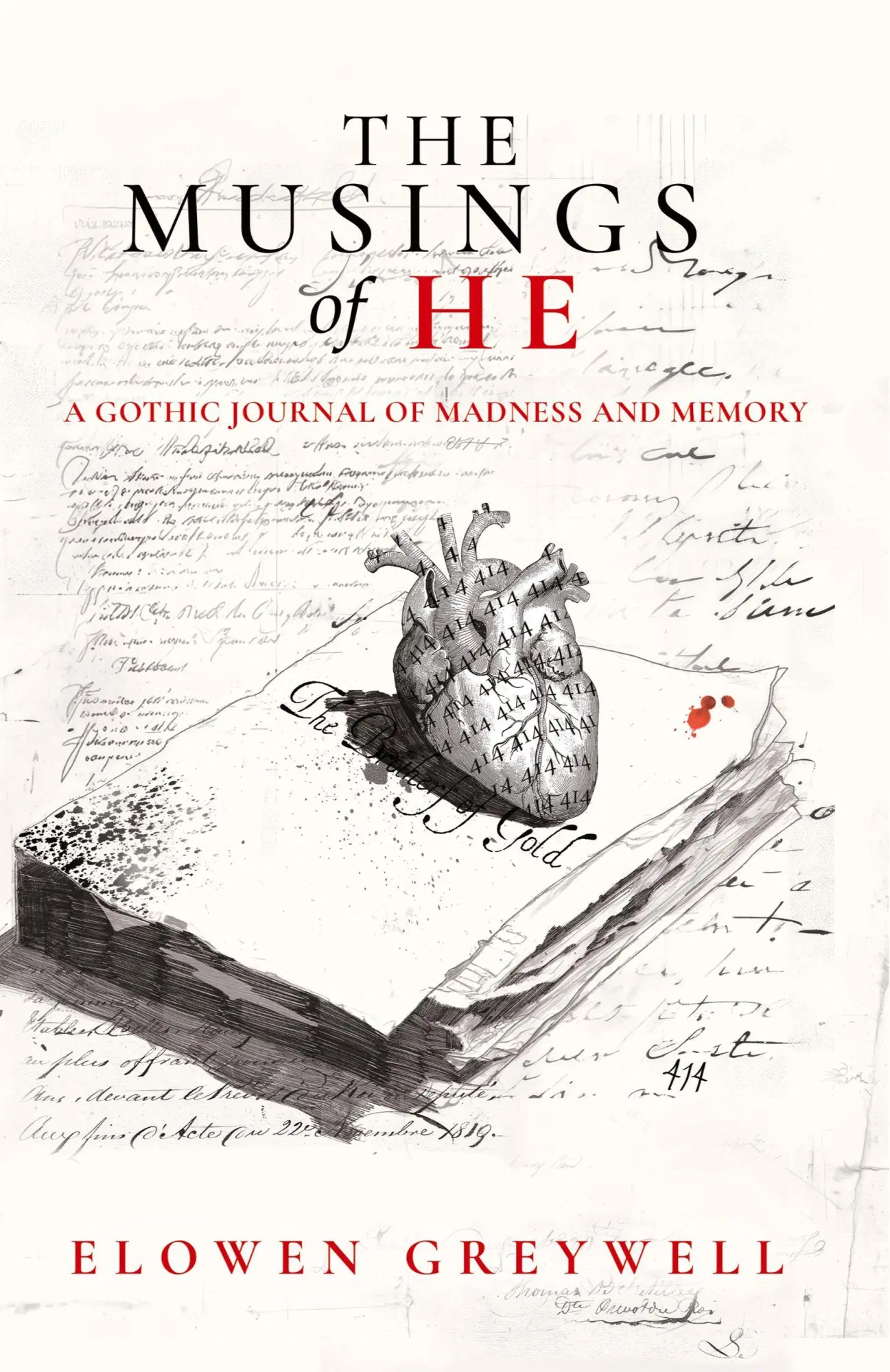Cover: 9798999336125 | The Musings of He | A Gothic Journal of Madness and Memory | Greywell