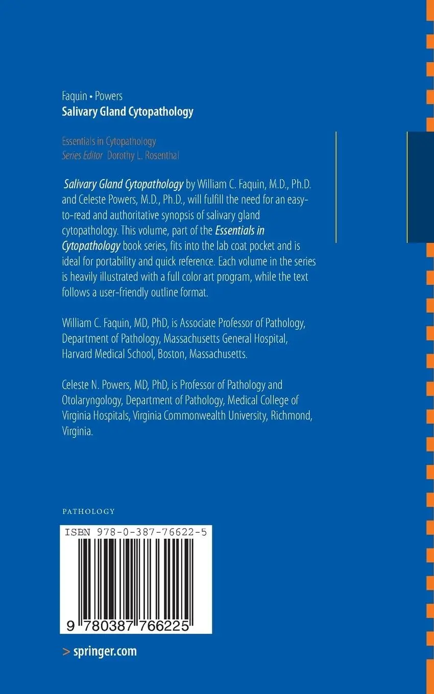 Rückseite: 9780387766225 | Salivary Gland Cytopathology | William C Faquin (u. a.) | Taschenbuch