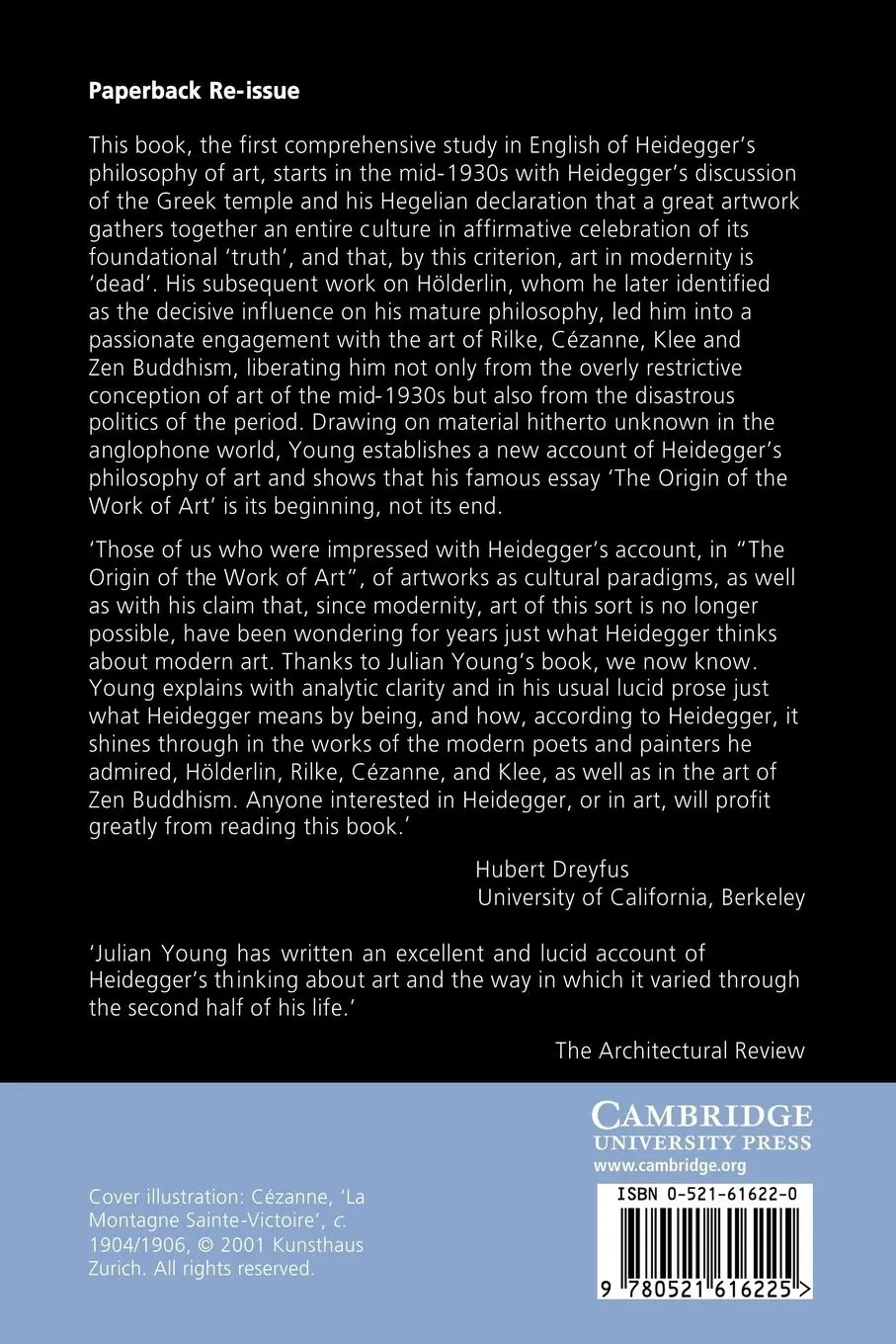 Rückseite: 9780521616225 | Heidegger's Philosophy of Art | Julian Young | Taschenbuch | Englisch