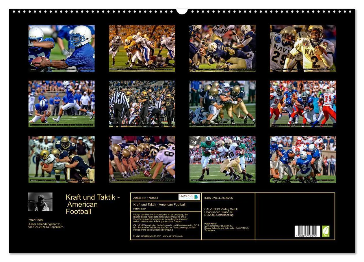 Bild: 9783435596225 | Kraft und Taktik - American Football (Wandkalender 2025 DIN A2...