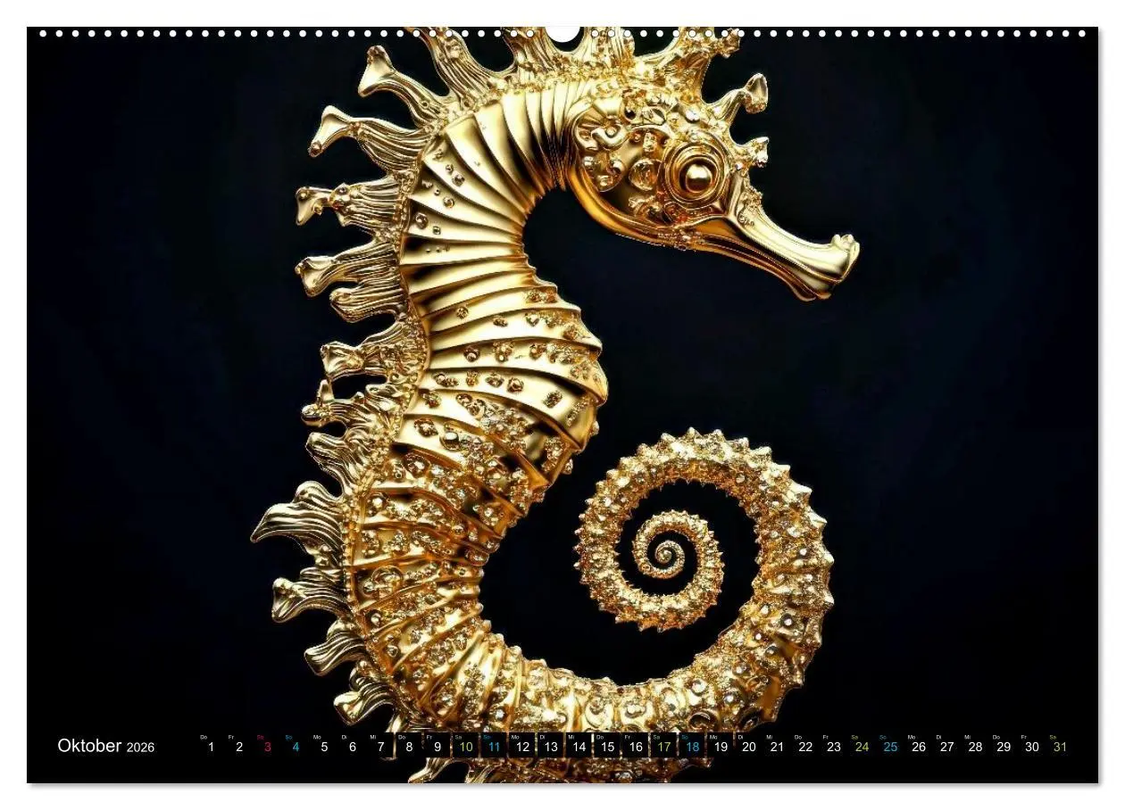 Bild: 9783457756225 | Seepferdchen - Modern Art (hochwertiger Premium Wandkalender 2026...