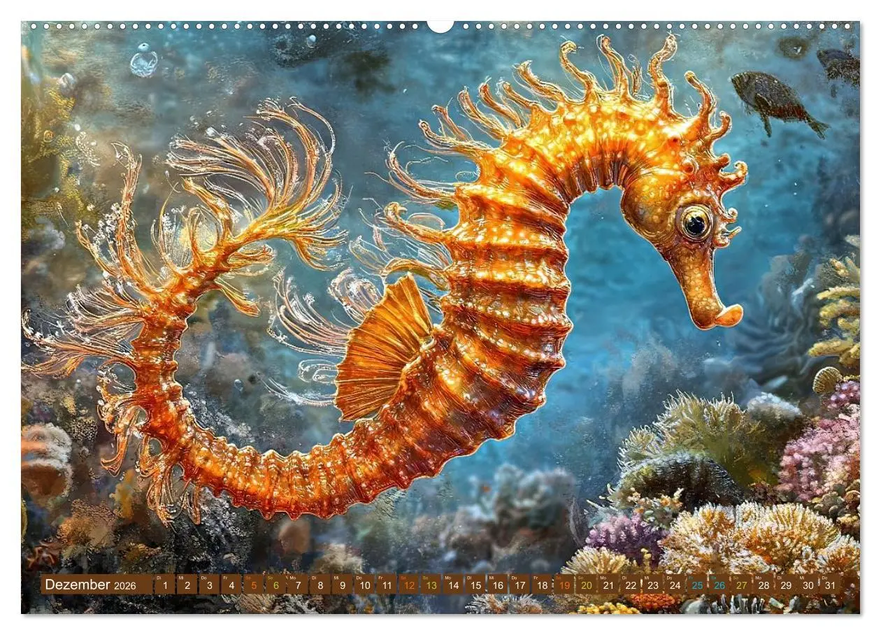 Bild: 9783457756225 | Seepferdchen - Modern Art (hochwertiger Premium Wandkalender 2026...