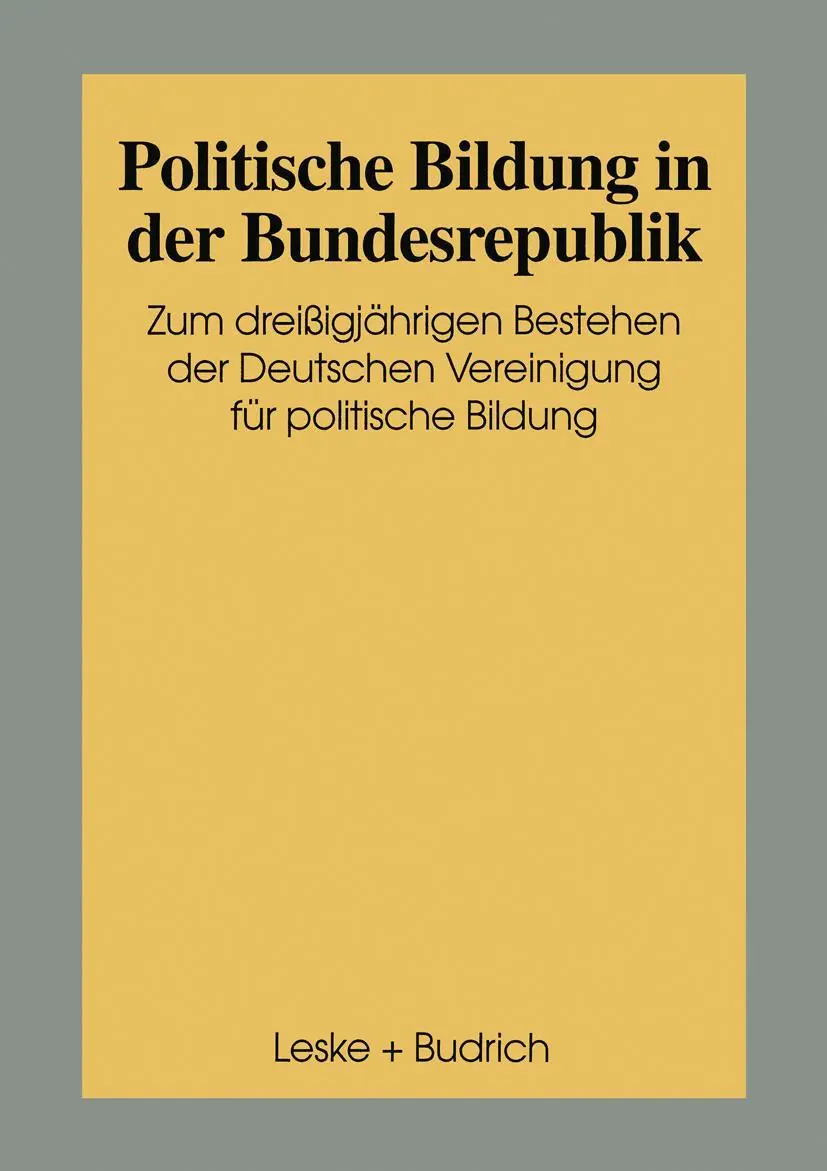 Cover: 9783810016225 | Politische Bildung in der Bundesrepublik | Dorothea Weidinger | Buch