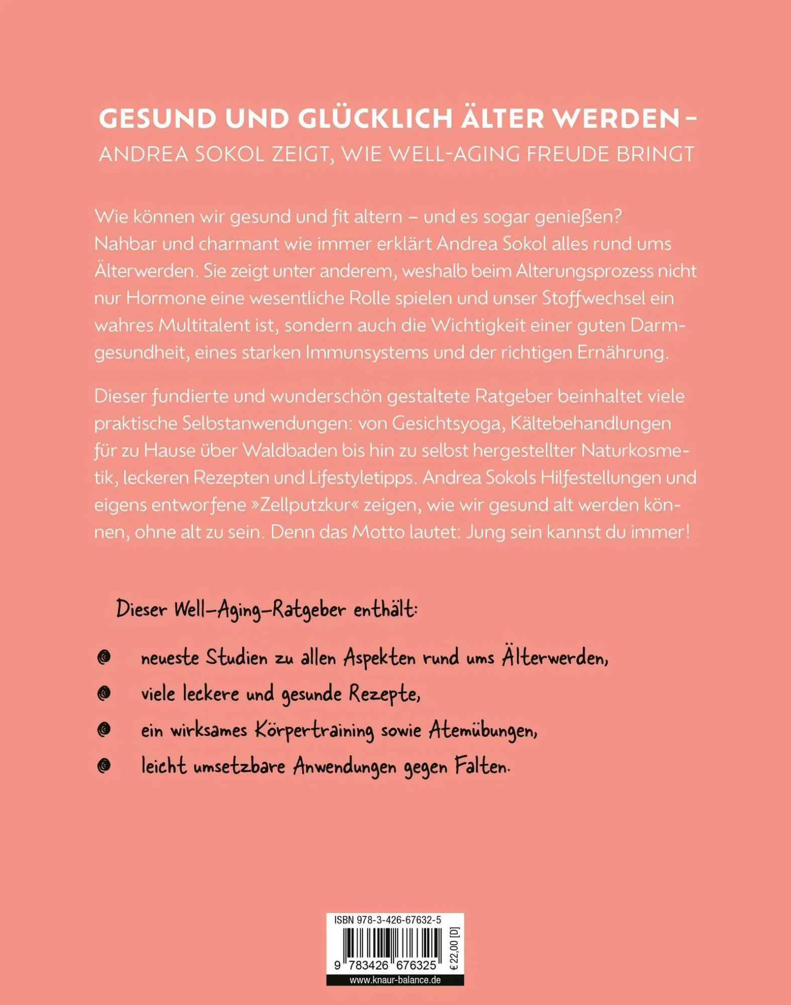 Rückseite: 9783426676325 | Well-Aging - jung sein kannst du immer | Andrea Sokol | Taschenbuch