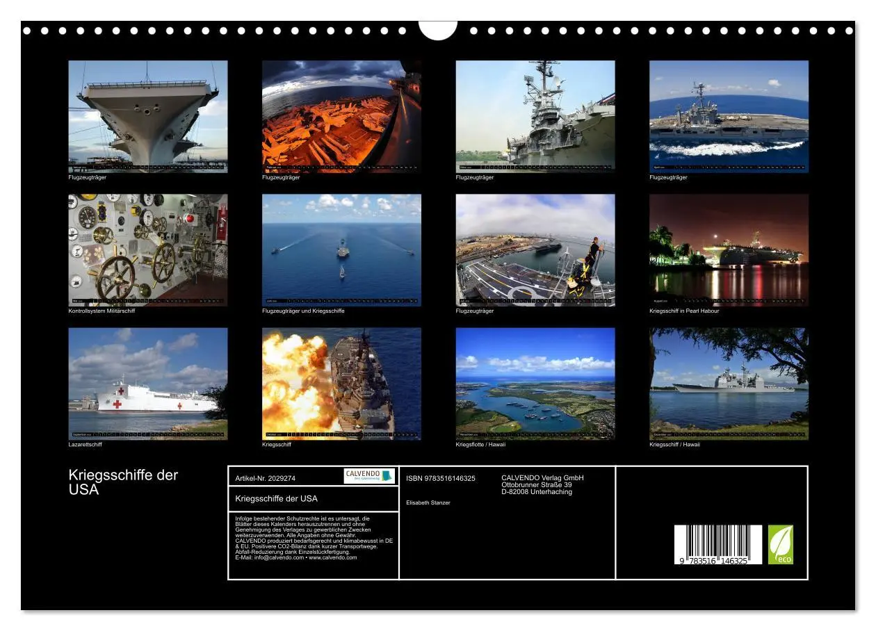 Bild: 9783516146325 | Kriegsschiffe der USA (Wandkalender 2026 DIN A3 quer), CALVENDO...