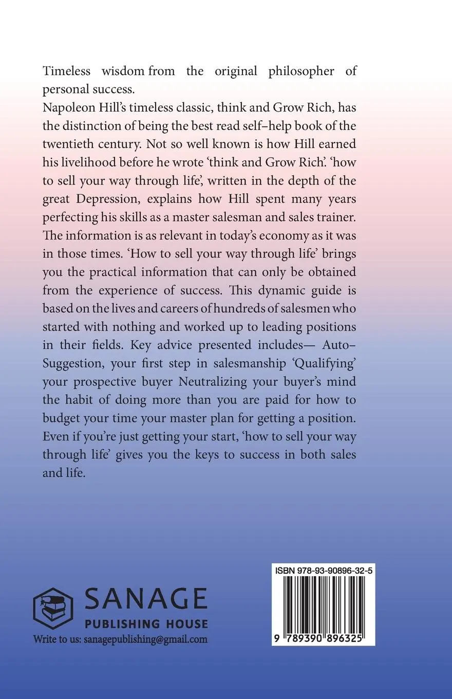 Rückseite: 9789390896325 | How to sell your way through the life | Napoleon Hill | Taschenbuch